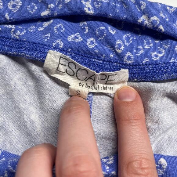 Escape Habitat Skort Small Artsy Dot Pockets Pull On Blue Tennis Golf Athletic - Picture 10 of 14